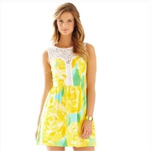 Lilly Pulitzer First Impressions Yellow Sunglow Reagan Dress